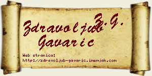 Zdravoljub Gavarić vizit kartica
